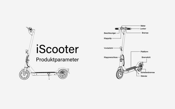 Parameter über den E Scooter iScooter
