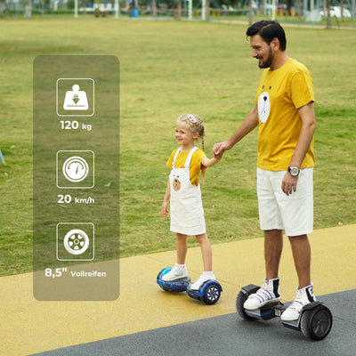 iHoverboard H8 LED Silber Hoverboard Gelände 8.5"