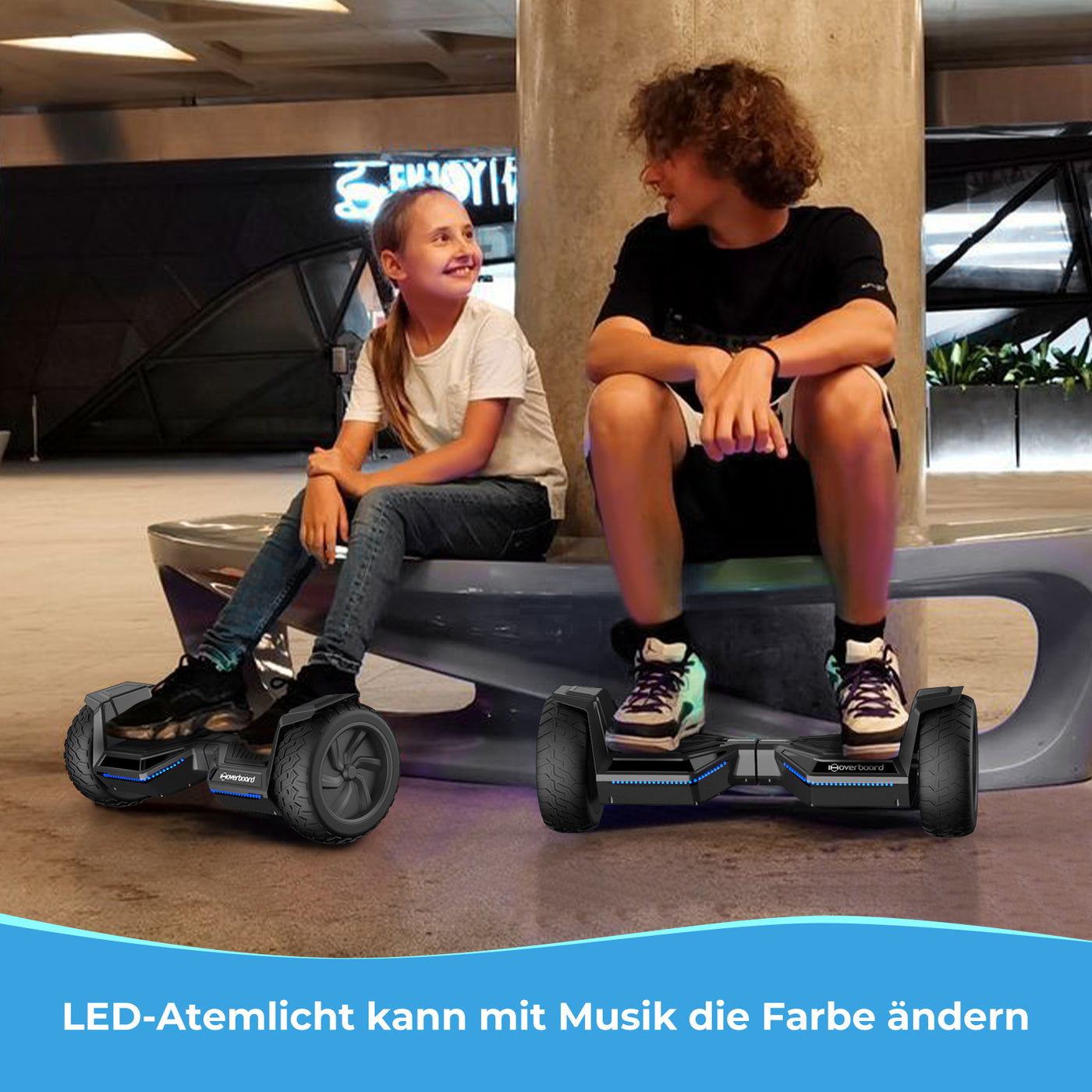 iHoverboard H8 LED Silber Hoverboard Gelände 8.5"