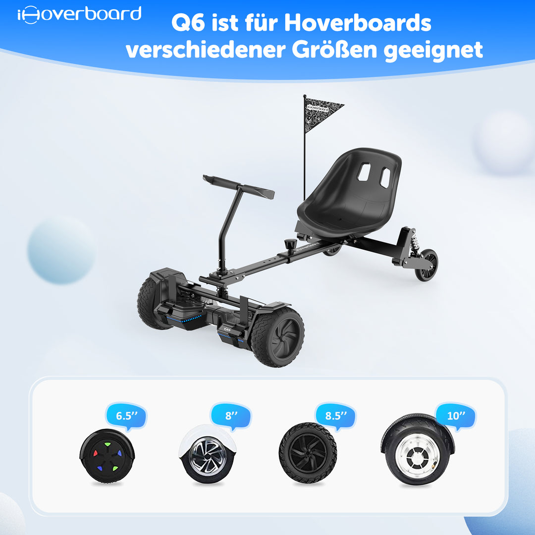 EasyCruiser BLAUSTEIN Kart-Erweiterung für alle Hoverboards - Deutsche Qualitätsmarke - 6,5-10 EasyCruiser BLAUSTEIN Kart-Erweiterung für alle Hoverboards - Deutsche Qualitätsmarke - 6,5-10