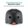iScooter Helm mit mattierter PC-Schale und LED-Rücklicht