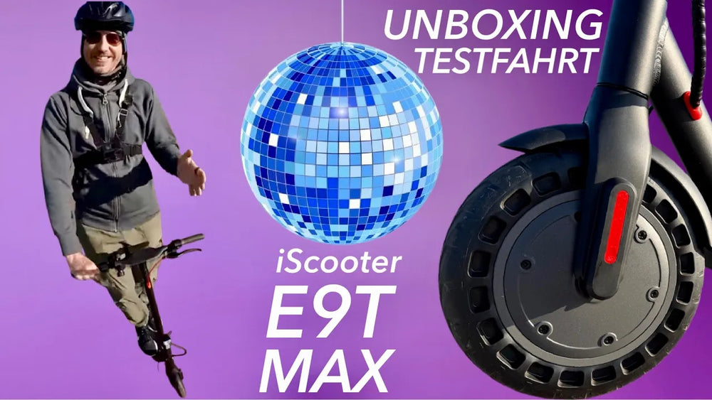 Kleiner Scooter im Party Rave 😅 iScooter E9T Max im Test - Pendler E-scooter pannensicher TEST
