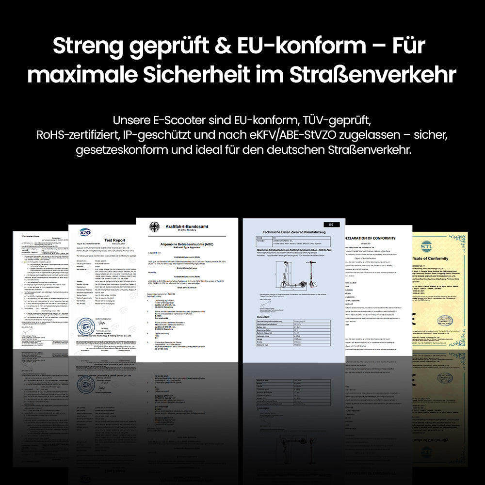 iScooter E-Scooter Mit Straßenzulassung Mit Doppelfederung (ABE,eKFV)