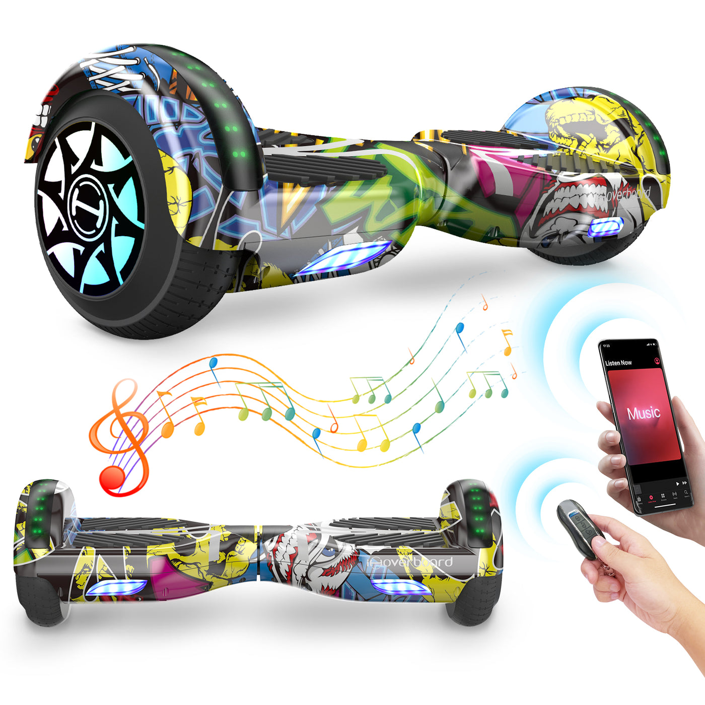hoverboard und sitz