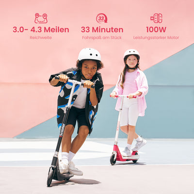 iScooter iK1S/iK2 Kinderroller mit leuchtenden Rädern