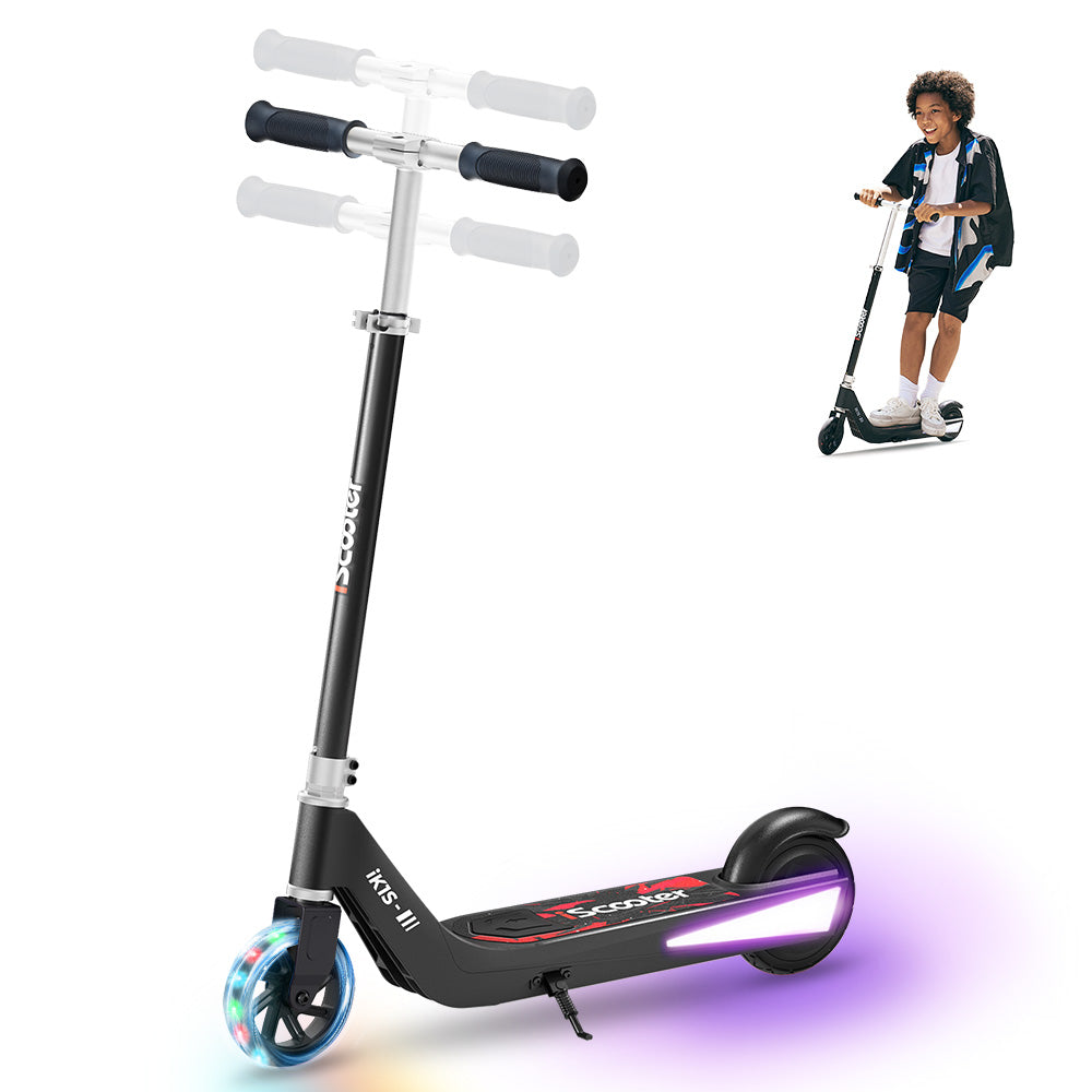 iScooter iK1S/iK2 Kinderroller mit leuchtenden Rädern