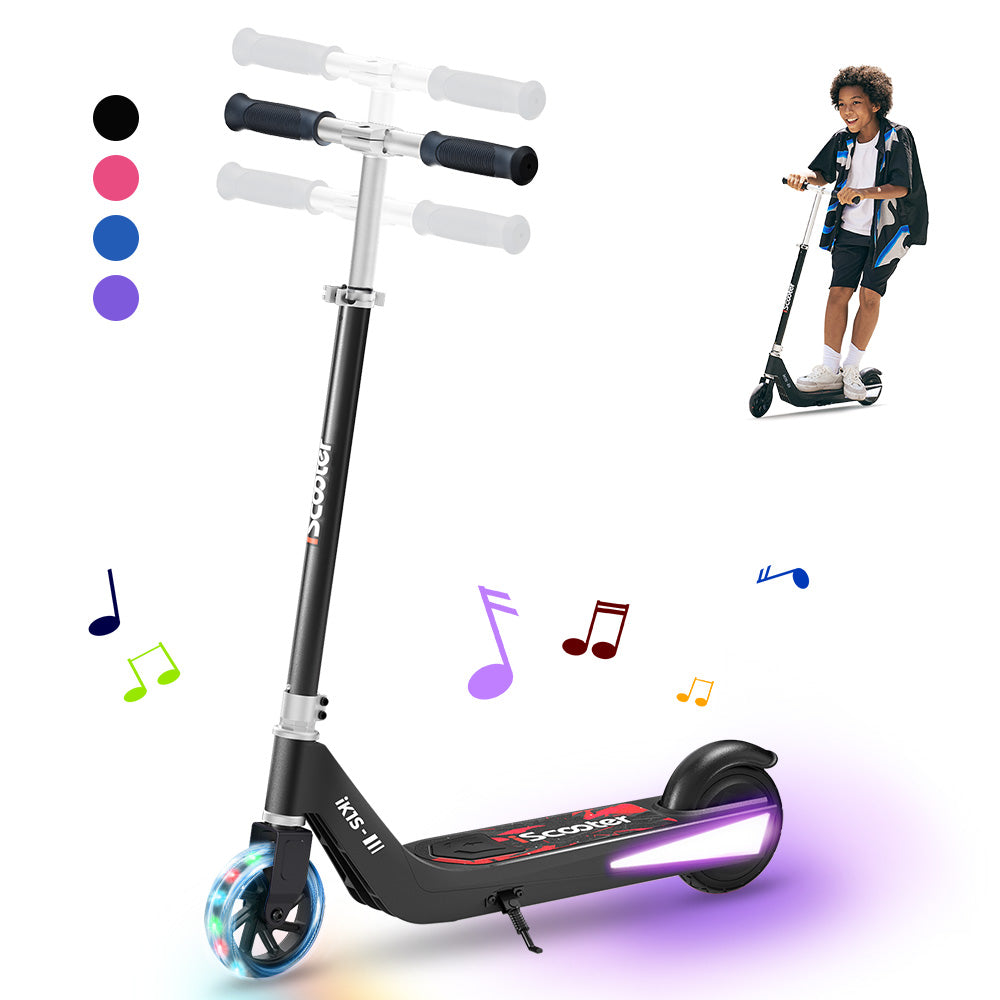 iScooter iK1S/iK2 Kinderroller mit leuchtenden Rädern