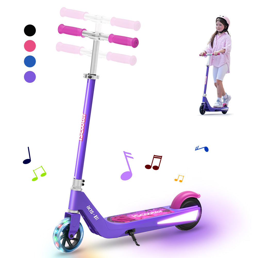iScooter iK1S/iK2 Kinderroller mit leuchtenden Rädern
