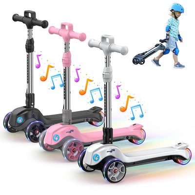 iScooter iK1S/iK2 Kinderroller mit leuchtenden Rädern