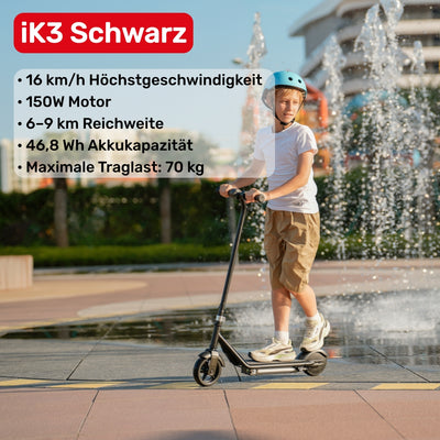 iScooter iK1S/iK3 Kinder E-Scooter mit höhenverstellbarem Lenker
