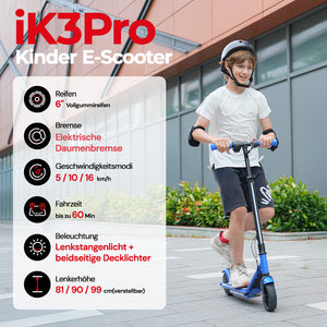 iScooter iK3Pro / iK3Max Kinder E-Scooter mit LED-Lichteffekten