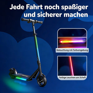 iScooter iK3Pro / iK3Max Kinder E-Scooter mit LED-Lichteffekten