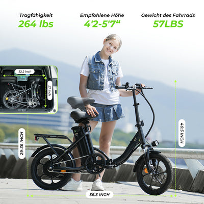 U4 Tiefeinsteiger Faltbares E-Bike