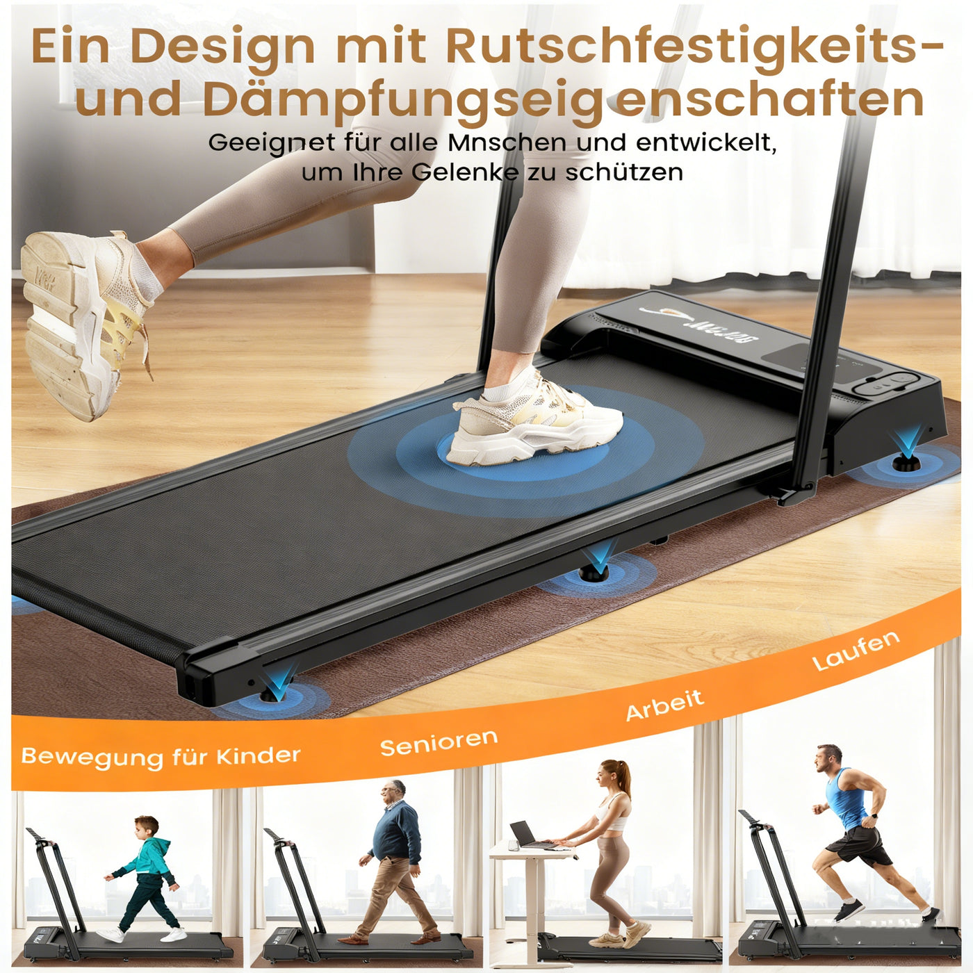 JT51 klappbares Walking Laufband