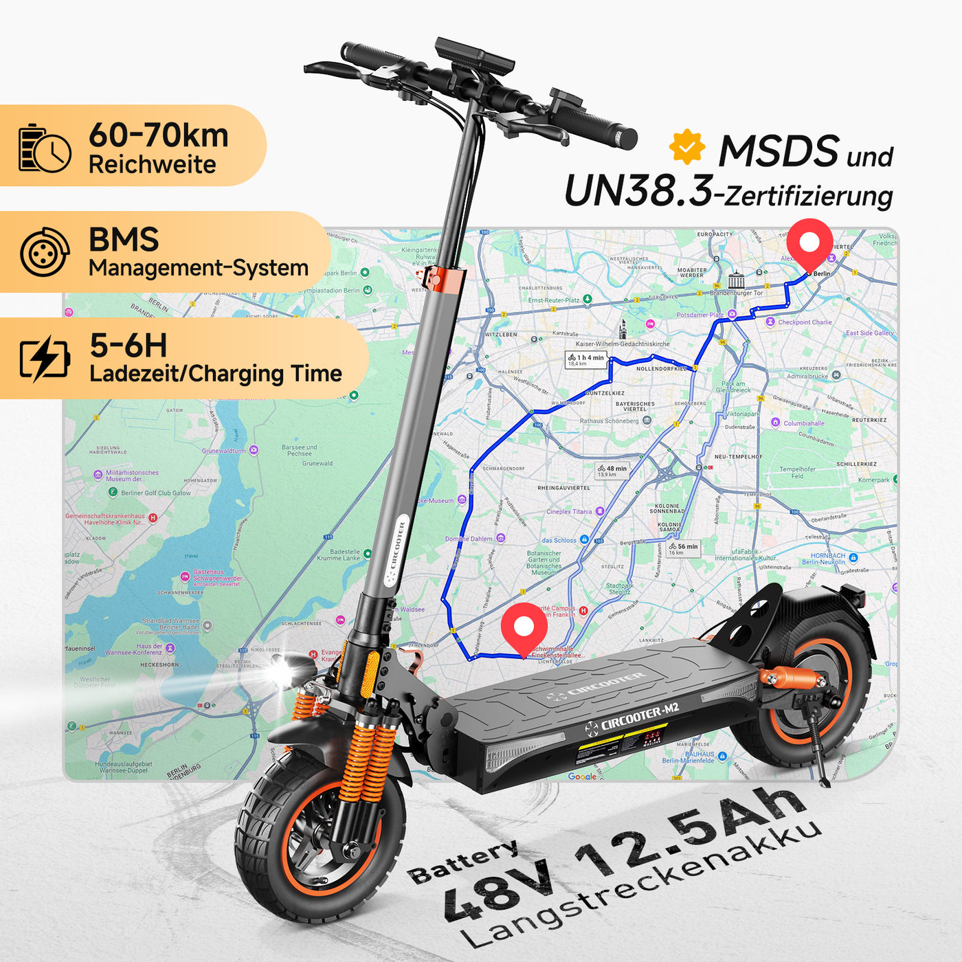 iScooter M2 Offroad E-Scooter Mit Straßenzulassung (ABE/eKFV)