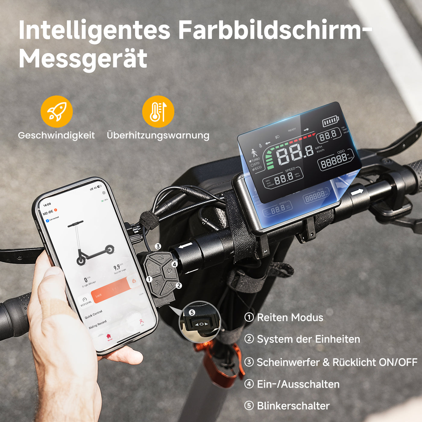 iScooter M2 Offroad E-Scooter Mit Straßenzulassung (ABE/eKFV)