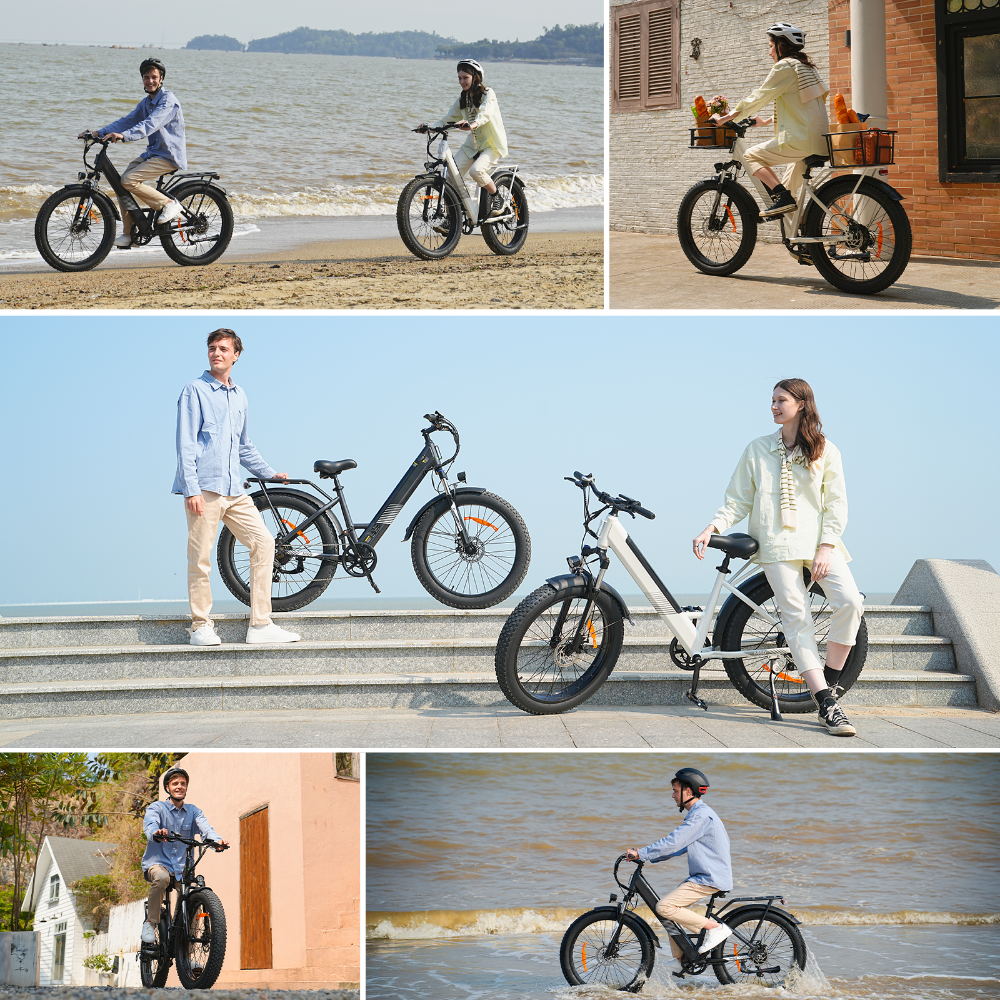 trekking e bike mit dicken reifen M60 Fat Tire Trekking E-Bike 750w
