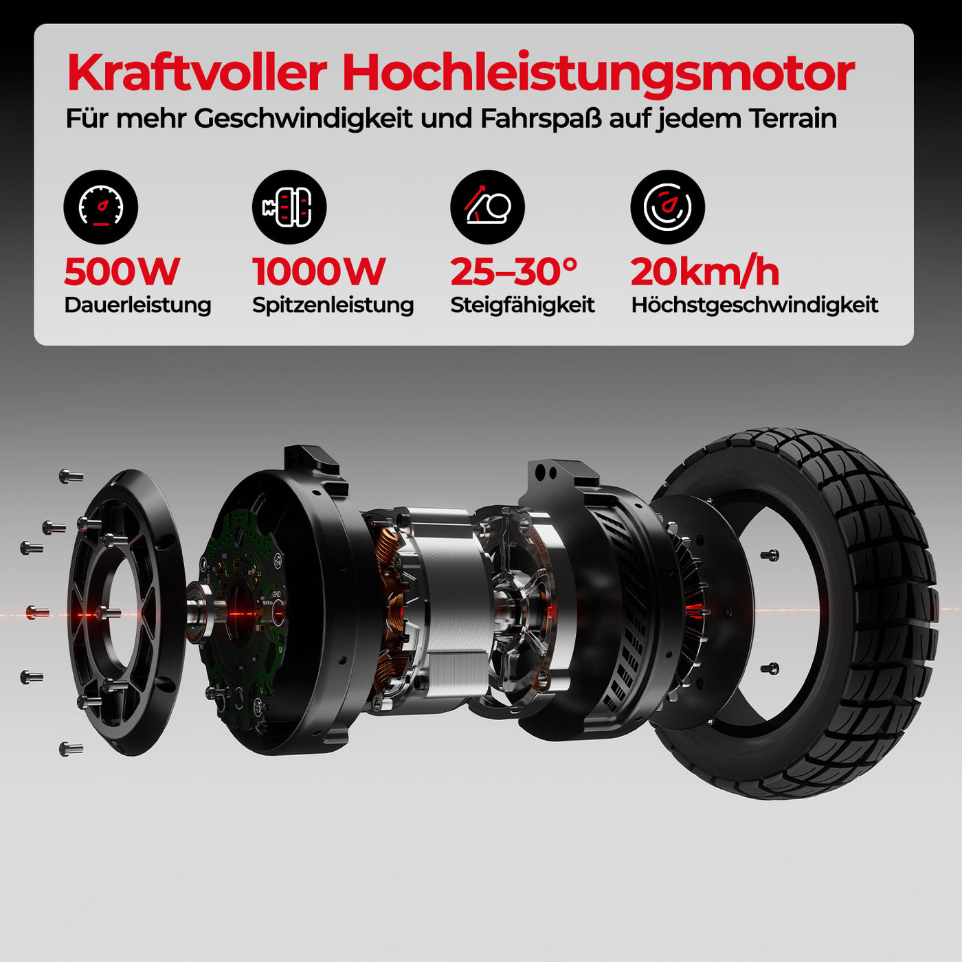iScooter 1000W T4 Offroad E-Scooter Mit Straßenzulassung (ABE/eKFV)