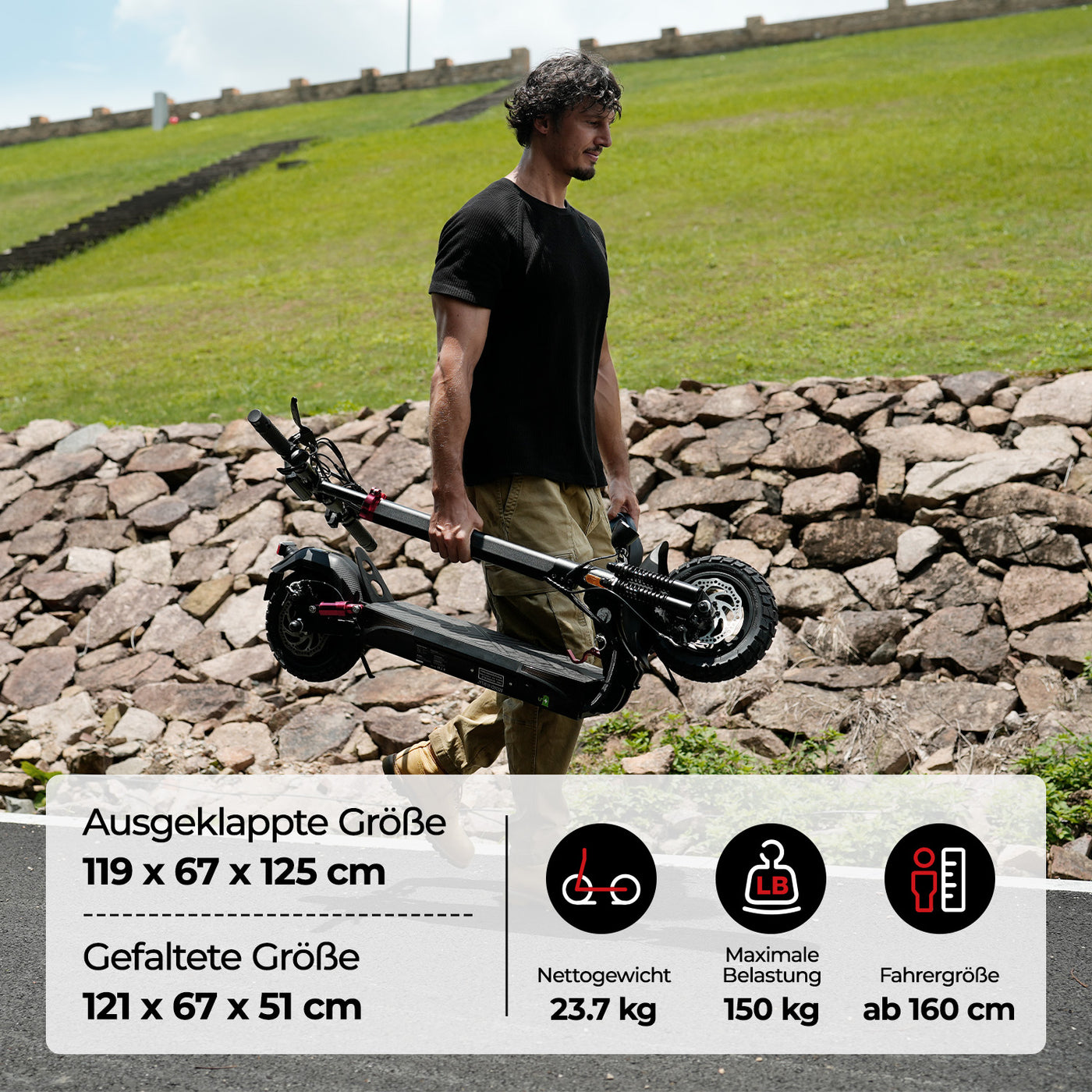 iScooter 1000W T4 Offroad E-Scooter Mit Straßenzulassung (ABE/eKFV)