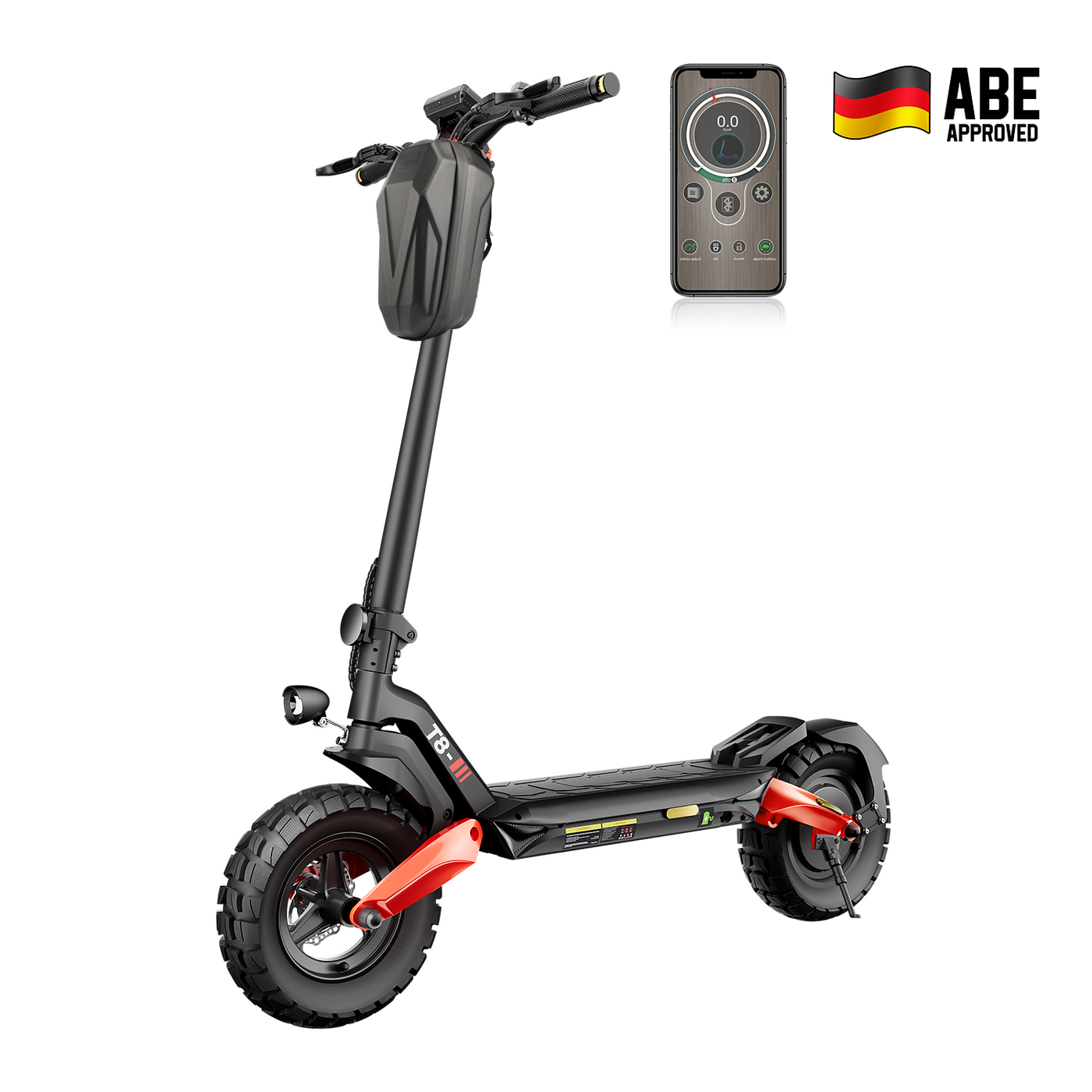 iScooter T8 Offroad-E-Scooter Mit Straßenzulassung 1200W Motor (ABE,eKFV)