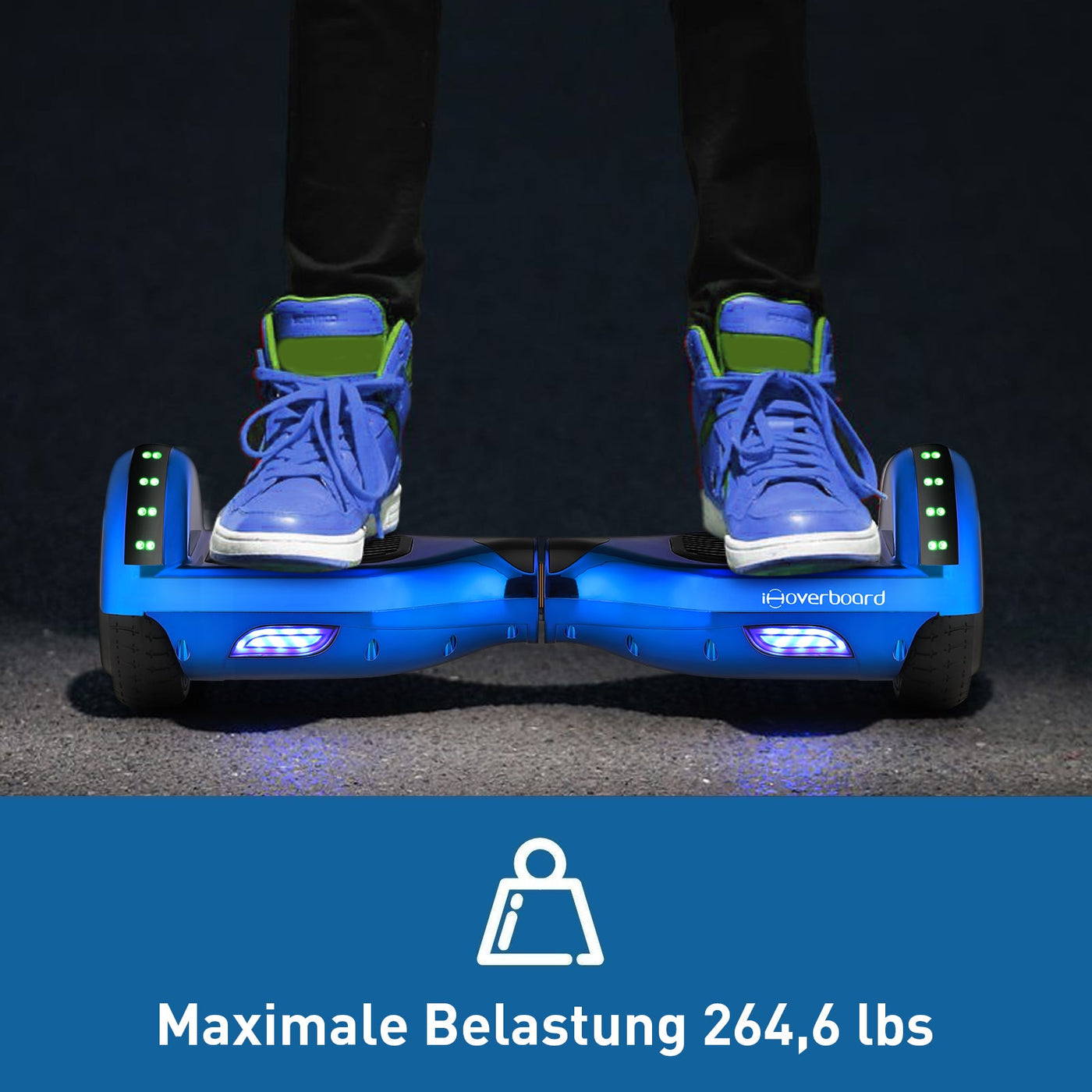 H1 Blaues 700-W-Motor LED Balance Hoverboard Bluetooth 6.5"