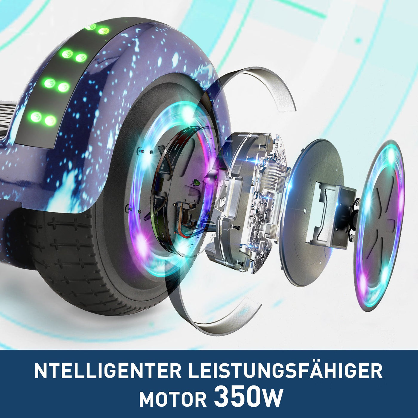 H1 Marineblaues 700-W-Motor Smart Balance Hoverboard Bluetooth 6.5 Zoll