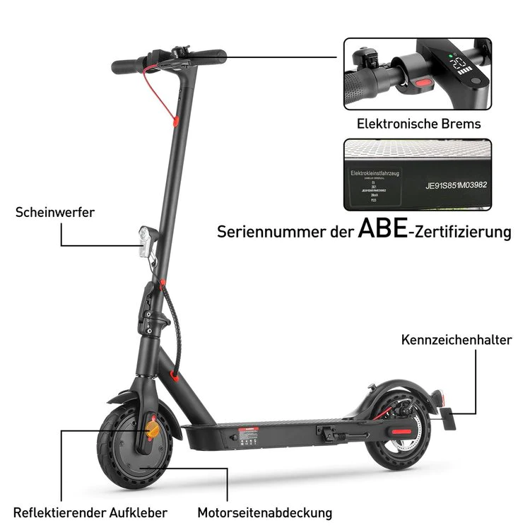iScooter E Scooter Mit Straßenzulassung (ABE,eKFV)