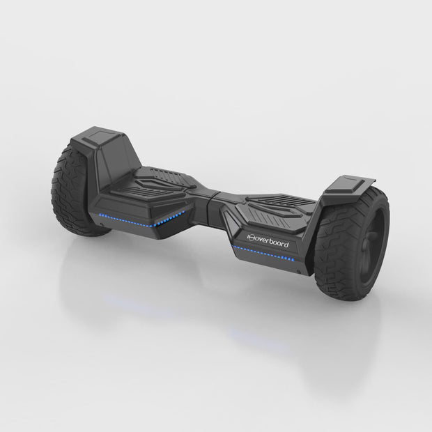 8.5 Zoll Hoverboard mit Standard Sitz, Hummer Black PRO, Standard  Reichweite und Schwarz Hoverboard Sitz, Smart Balance