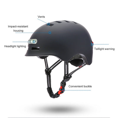 iScooter® Fahrradhelm mit LED-Licht Verschiedene Farben, um Ihrer Gewohnheit und Sicherheit zu entsprechen